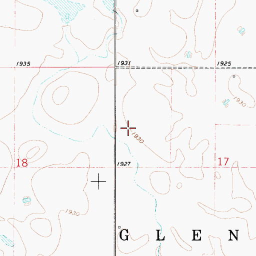 Topographic Map of Cedar (historical), SD
