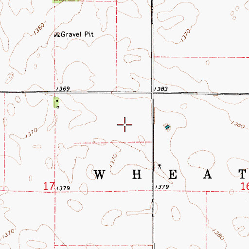 Topographic Map of Helmick (historical), SD