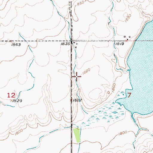 Topographic Map of Dean (historical), SD