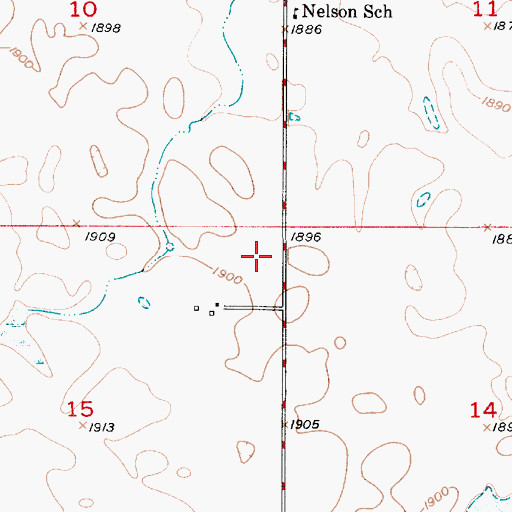 Topographic Map of Sweetland (historical), SD