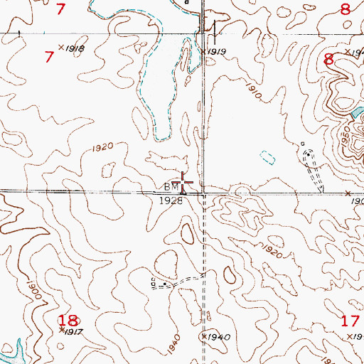 Topographic Map of Tennis (historical), SD