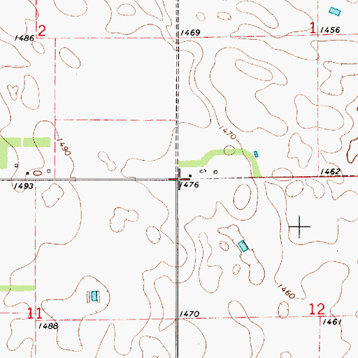 Topographic Map of Howell (historical), SD
