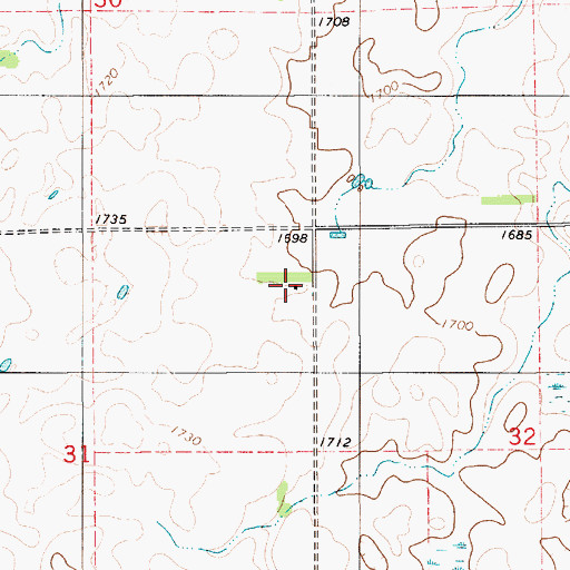 Topographic Map of Jasper (historical), SD