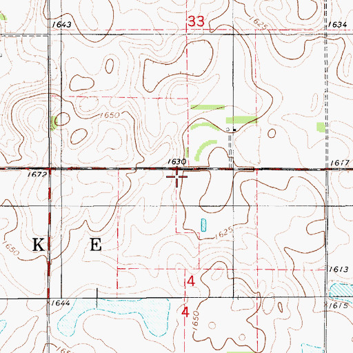 Topographic Map of Hebner (historical), SD