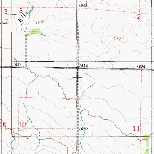 Topographic Map of Dutch Reformed Church of Old Platte and Castalia (historical), SD