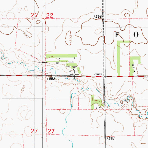 Topographic Map of Fridhem (historical), SD