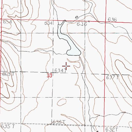 Topographic Map of Bernard Stoeser Dam, SD