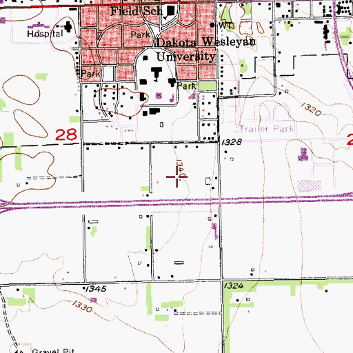Topographic Map of Kargas Subdivision, SD