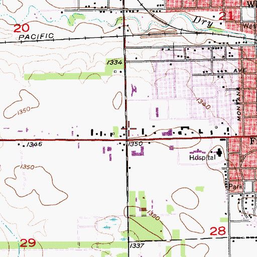 Topographic Map of Sand Hill Subdivision, SD