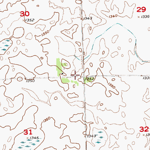 Topographic Map of Maywood (historical), SD