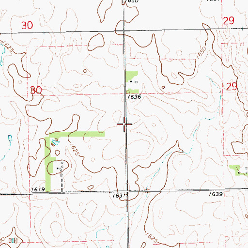 Topographic Map of Swedish Lutheran Church (historical), SD