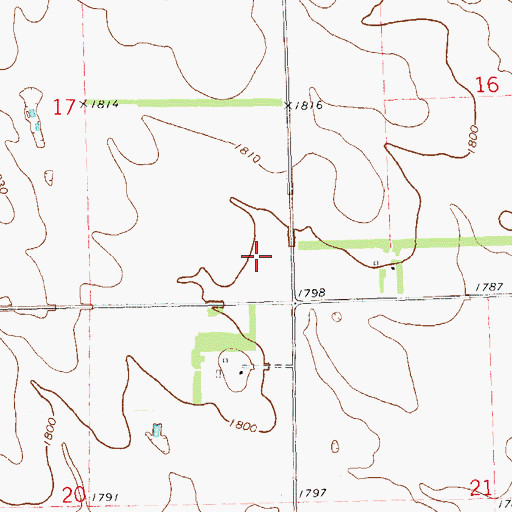 Topographic Map of Berger Cemetery, SD