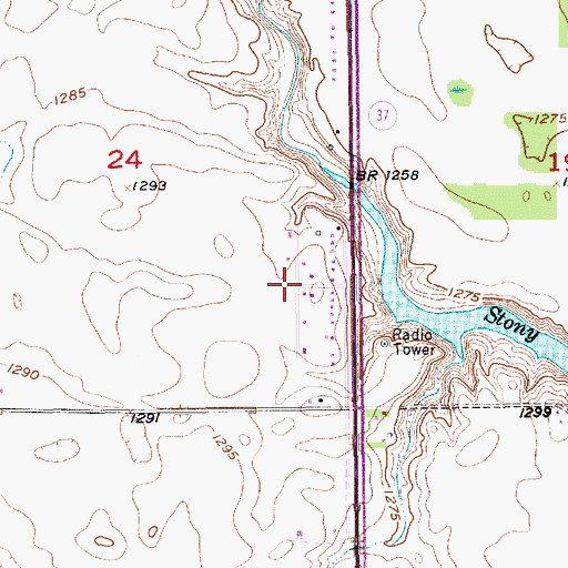 Topographic Map of Restlawn Memory Garden, SD