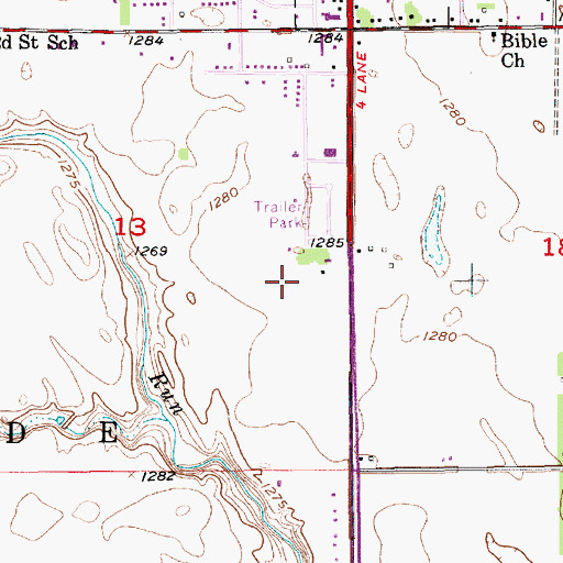 Topographic Map of Jehovah Kingdom Hall, SD