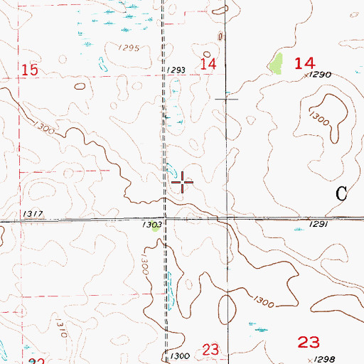 Topographic Map of Prairie Villa Mobile Court, SD