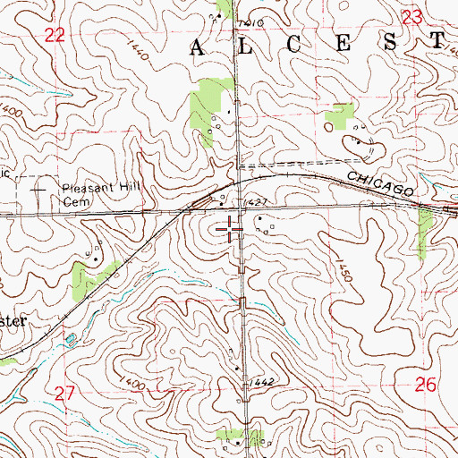 Topographic Map of School Number 54 (historical), SD