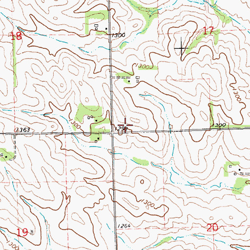 Topographic Map of School Number 66 (historical), SD