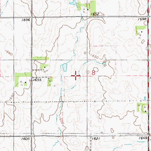 Topographic Map of School Number 69 (historical), SD
