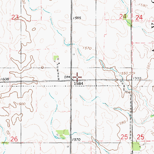 Topographic Map of School Number 55 (historical), SD