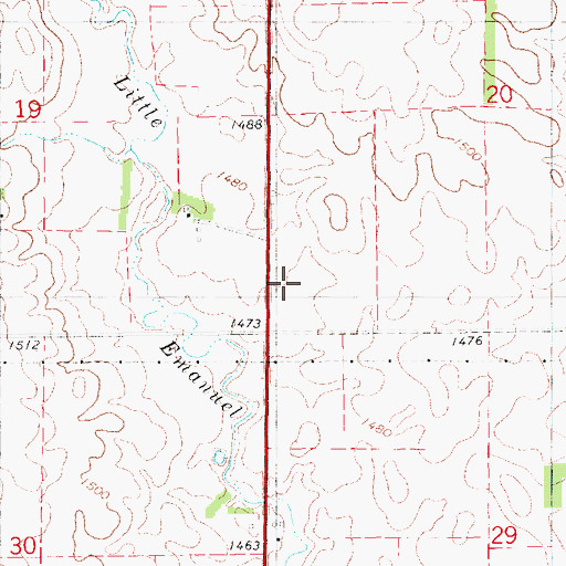 Topographic Map of School Number 72 (historical), SD
