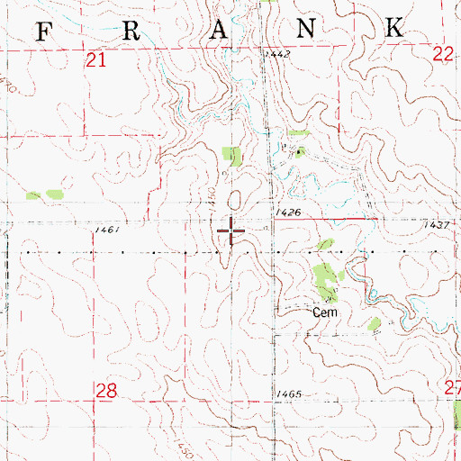 Topographic Map of School Number 71 (historical), SD