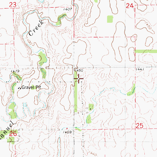 Topographic Map of School Number 70 (historical), SD