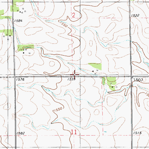 Topographic Map of School Number 54 (historical), SD