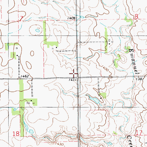 Topographic Map of School Number 75 (historical), SD