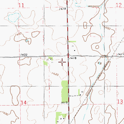 Topographic Map of School Number 77 (historical), SD