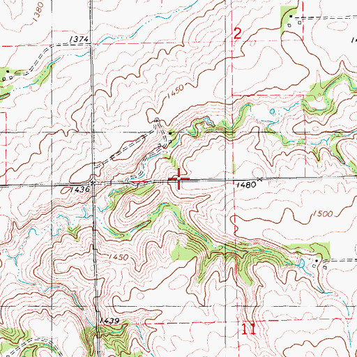 Topographic Map of School Number 63 (historical), SD