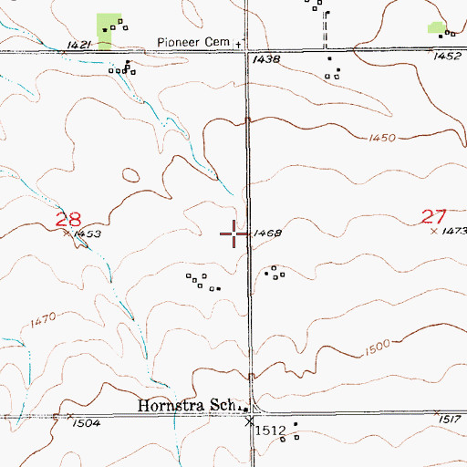 Topographic Map of Wynia Store (historical), SD