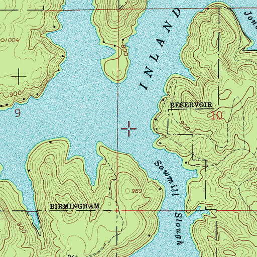 Topographic Map of Sawmill Slough, AL