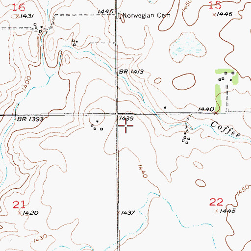 Topographic Map of Lutheran Church (historical), SD