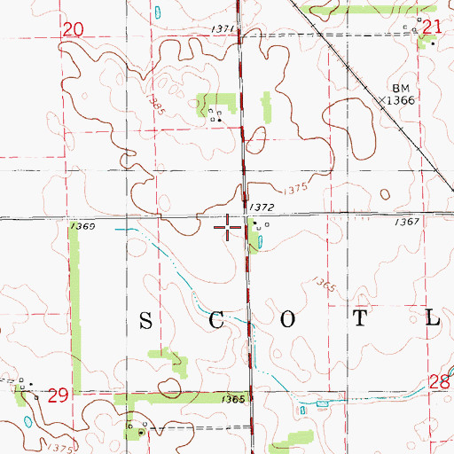 Topographic Map of School Number 14 (historical), SD