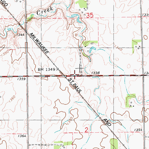 Topographic Map of School Number 79 (historical), SD