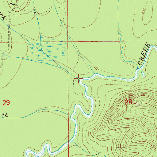 Topographic Map of Sawyer Branch, AL