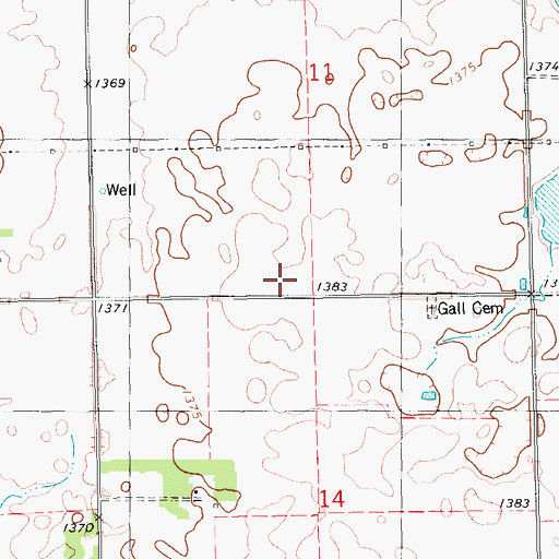 Topographic Map of School Number 16 (historical), SD