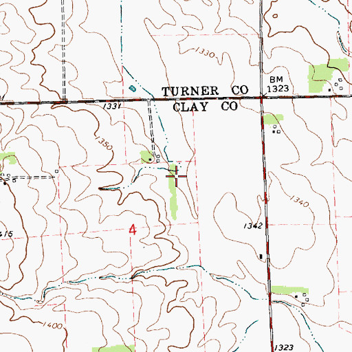 Topographic Map of Shaw School (historical), SD