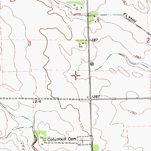 Topographic Map of Saint Collumbkille Catholic Church (historical), SD
