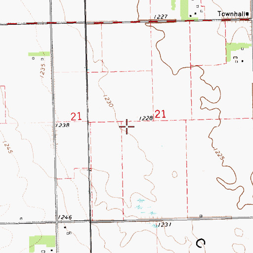 Topographic Map of Pleasant Dell School (historical), SD