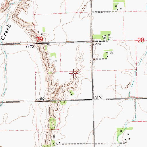 Topographic Map of Marshalltown School (historical), SD