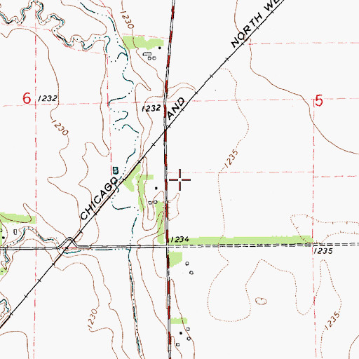 Topographic Map of Frog Creek School (historical), SD
