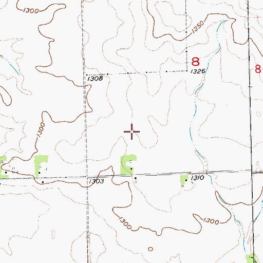 Topographic Map of Circle Grove School (historical), SD