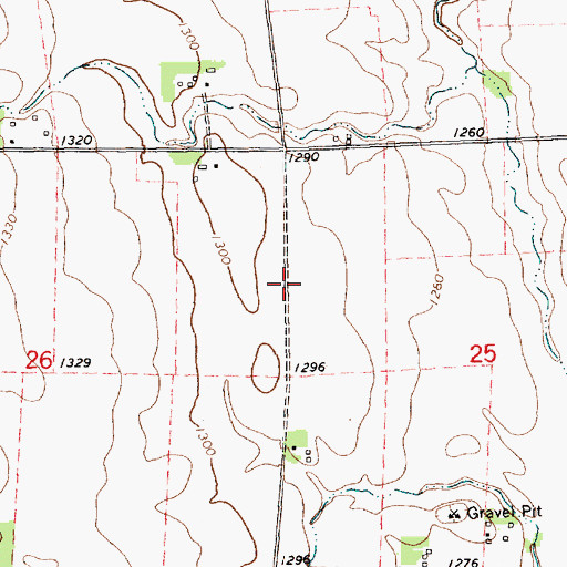 Topographic Map of Bellview School (historical), SD