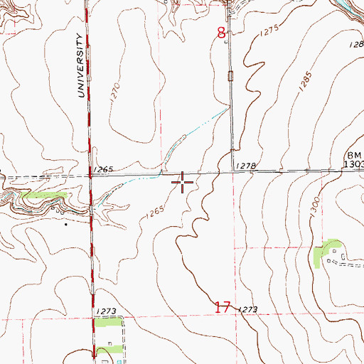 Topographic Map of Ash Creek School (historical), SD