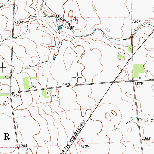 Topographic Map of Mount Pleasant School Number 32 (historical), SD