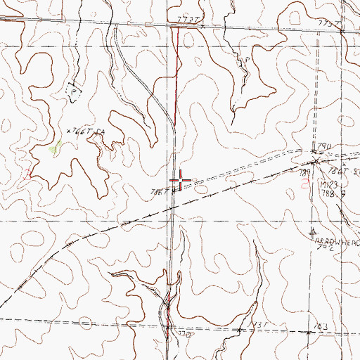 Topographic Map of Arrow Head (historical), SD
