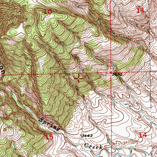 Topographic Map of Odell (historical), SD