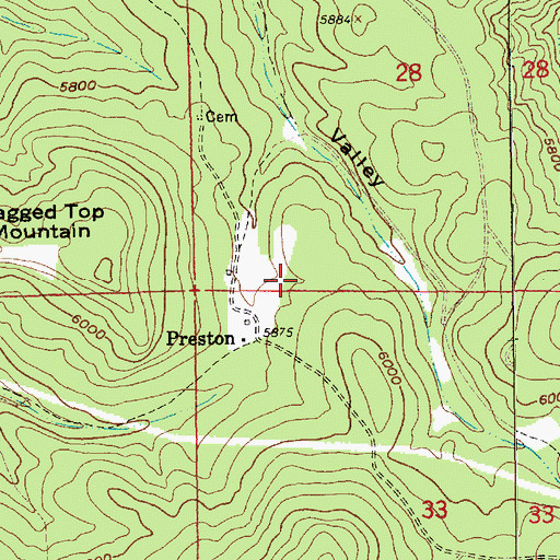 Topographic Map of Ragged Top (historical), SD