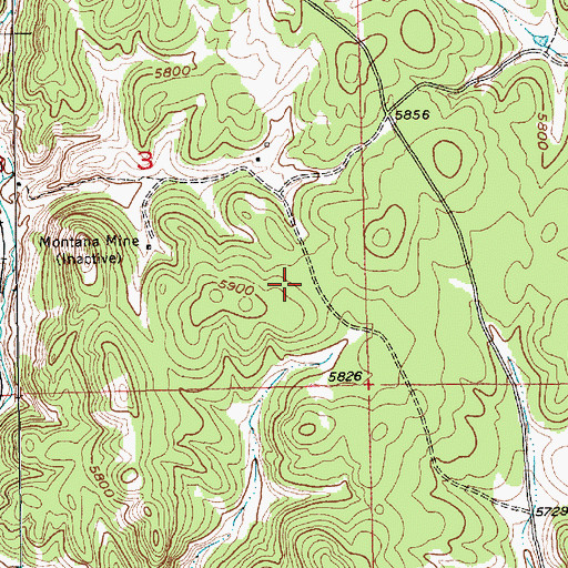 Topographic Map of Olsen (historical), SD